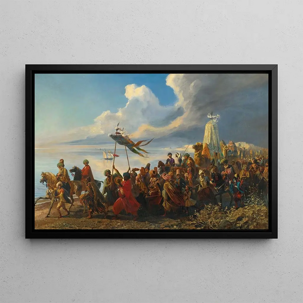 Le Hajj - Alfred Dehodencq — framed artwork on a wall