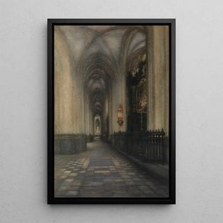 The Nef of Saint-Barthélemy in Saint-Pierre Church in Leuven - Alfred Delaunois — framed artwork on a wall