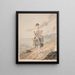 Barandilles a woman on a donkey - Alfred Diston — framed artwork on a wall