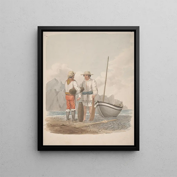 Batelier and Medianero of Garachico Tenerife - Alfred Diston — framed artwork on a wall