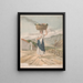 Female hawker painting of Port Orotava - Alfred Diston — framed artwork on a wall
