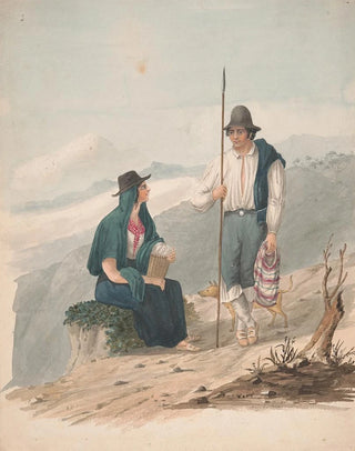 Man and Woman of Chasna Tenerife - Alfred Diston — artwork view