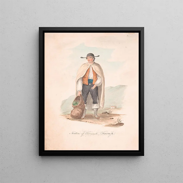 Original painting from Tacoronte Tenerife - Alfred Diston — framed artwork on a wall
