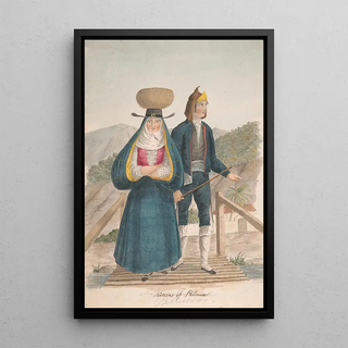 Inhabitants of La Palma - Alfred Diston — framed artwork on a wall