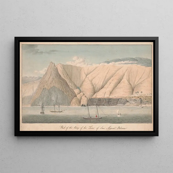 the San Miguel La Palma Bay Area - Alfred Diston — framed artwork on a wall