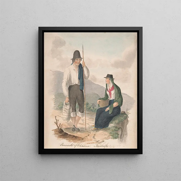 Peasants of Chasna Tenerife - Alfred Diston — framed artwork on a wall