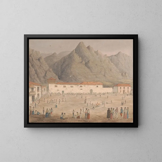 Place dans le village de Los Silos, Tenerife - Alfred Diston — framed artwork on a wall