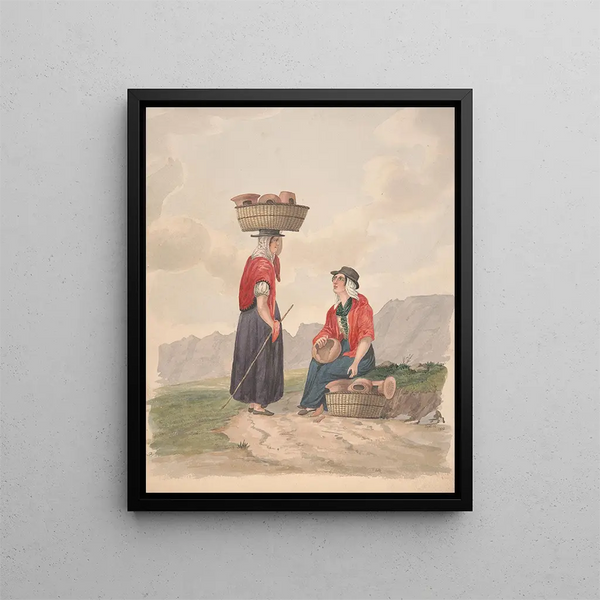Tenerife Women of Candelaria - Alfred Diston — framed artwork on a wall