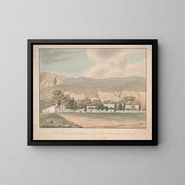 The botanical garden near Puerto de la Orotava, Tenerife - Alfred Diston — framed artwork on a wall