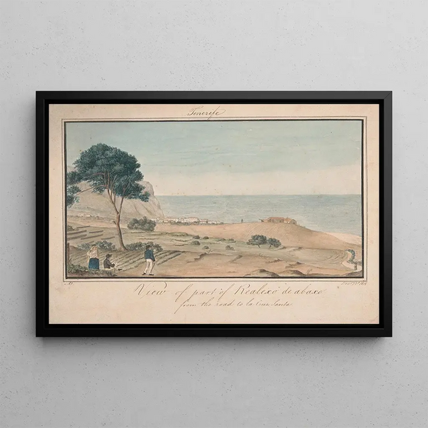 View of a part of Realesco de Abasco from the road to Cruz Santa - Alfred Diston — framed artwork on a wall