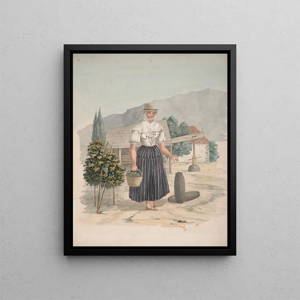 Woman of El Miradero Tenerife - Alfred Diston — framed artwork on a wall