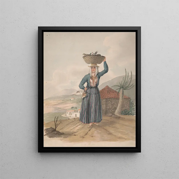 Woman of Victoria Tenerife - Alfred Diston — framed artwork on a wall
