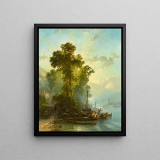 Maggiore Sunset - Alfred Eduard Agenor de Bylandt — framed artwork on a wall
