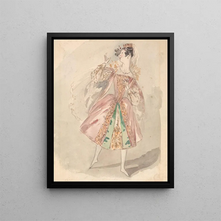 a dancer - Alfred Edward Chalon — framed artwork on a wall