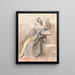 Study of a lady sleeping on a chair - Alfred Edward Chalon — framed artwork on a wall