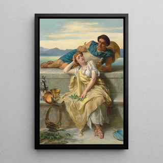 A Greek Ode (1) - Alfred Elmore — framed artwork on a wall