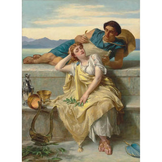 Reproduction of the painting A Greek Ode - Alfred Elmore