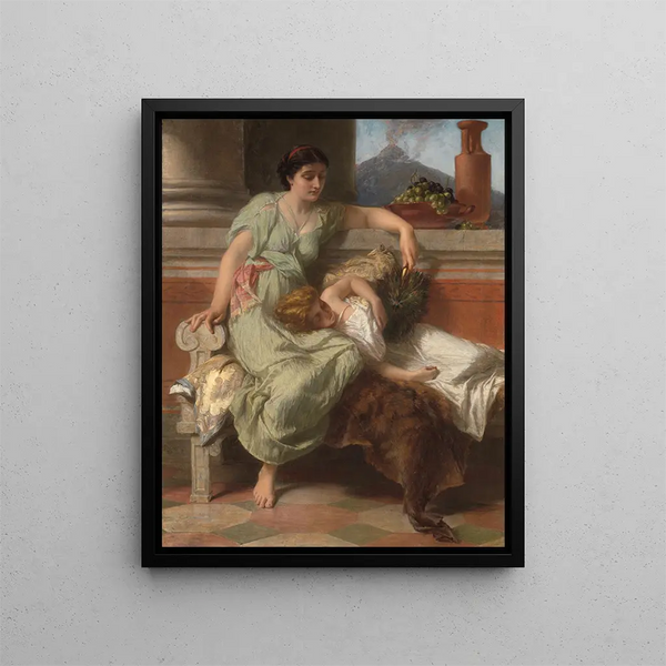 Pompéi Painting 79 AD - Alfred Elmore — framed artwork on a wall