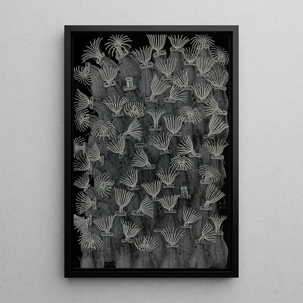 Animal Foam Painting - Alfred Frödl — framed artwork on a wall