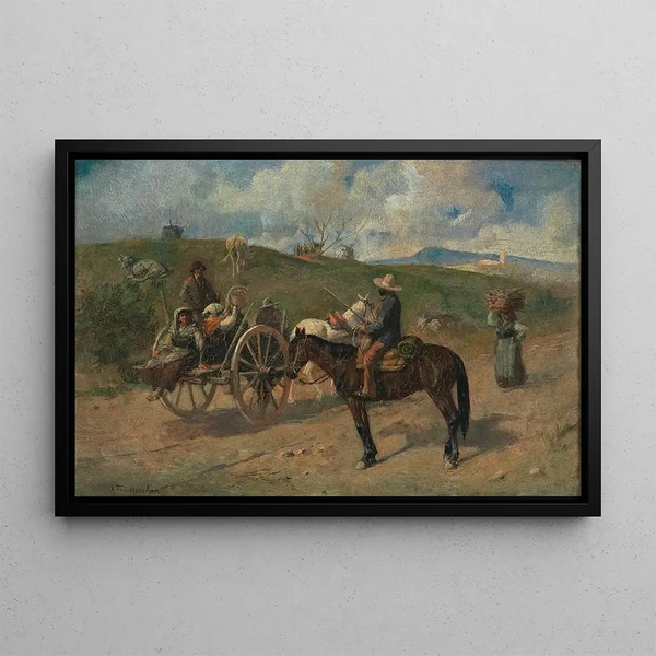 Conversation sur la route - Alfred Friedländer — framed artwork on a wall