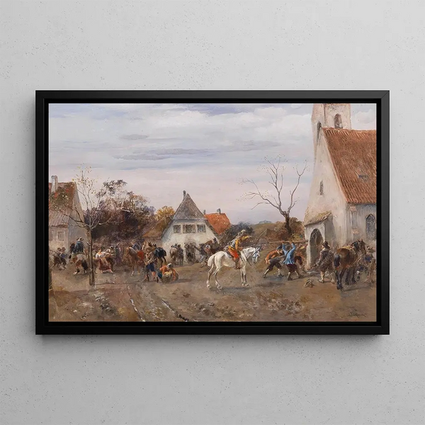 Pillage - Alfred Friedländer — framed artwork on a wall