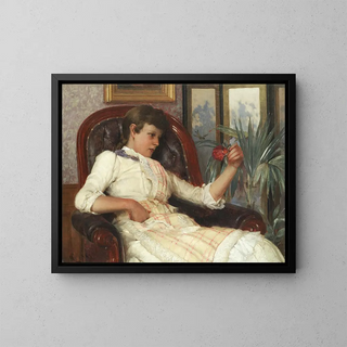 Pensées lointaines - Alfred Glendening Jr. — framed artwork on a wall