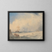 Scene of navigation in the port of Dunkerque - Alfred Gomersal Vickers — framed artwork on a wall