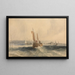 Ships off the Isle of Wight - Alfred Gomersal Vickers — framed artwork on a wall
