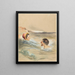 Bathers men and women - Alfred Grévin — framed artwork on a wall