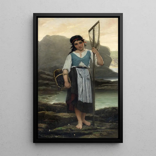 Reproduction of the painting The Mussel Gatherer - Alfred Guillou