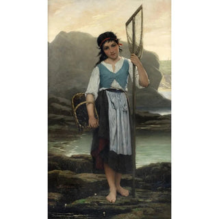 Reproduction of the painting The Mussel Gatherer - Alfred Guillou
