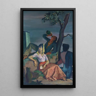 Siesta - Alfred Hagel — framed artwork on a wall