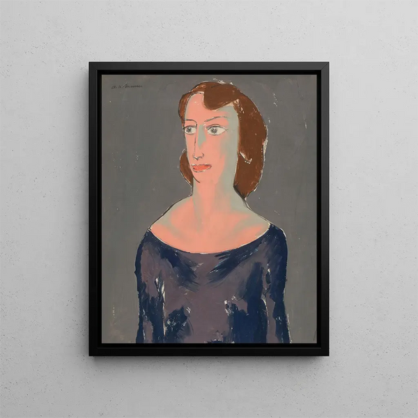 Head - Alfred Henry Maurer — framed artwork on a wall