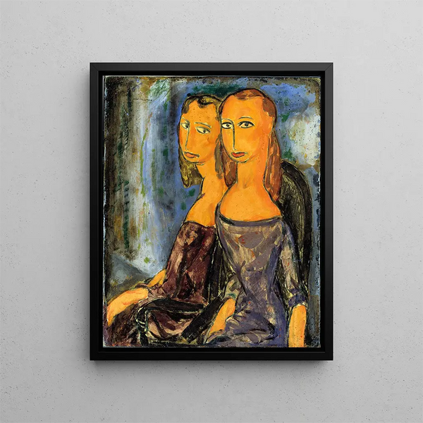 Two Women - Alfred Henry Maurer — framed artwork on a wall