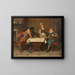 Les joueurs de cartes - Alfred Holst Tourrier — framed artwork on a wall