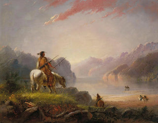 Sunset on the Wind River - Alfred Jacob Miller — artwork view