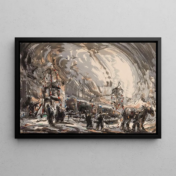 After the fairground - Alfred Ost — framed artwork on a wall