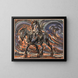 Alva - Alfred Ost — framed artwork on a wall