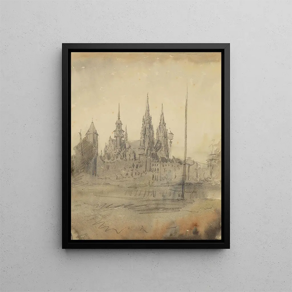 Ostende dans la brume - Alfred Ost — framed artwork on a wall