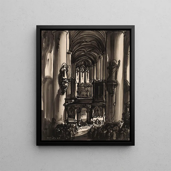 Church of Saint-Jacques d'Anvers - Alfred Ost — framed artwork on a wall