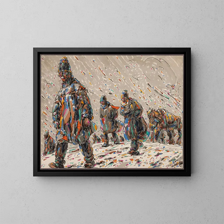 Through the Snow - Alfred Ost — framed artwork on a wall