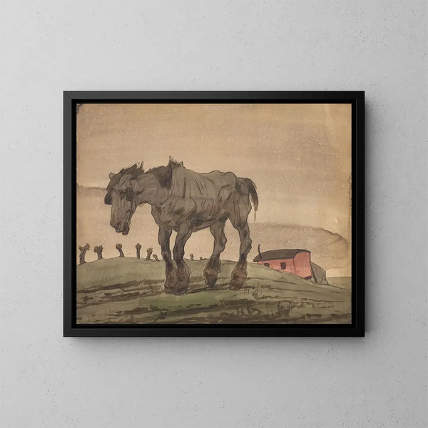 Abandon de l'ancien cheval - Alfred Ost — framed artwork on a wall
