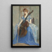Francesca, the artist's daughter, and her viola da gamba - Alfred Palmer — framed artwork on a wall