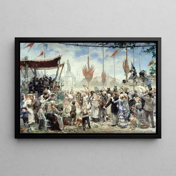 July 1880, inauguration of the monument to the Republic - Alfred Philippe Roll — framed artwork on a wall