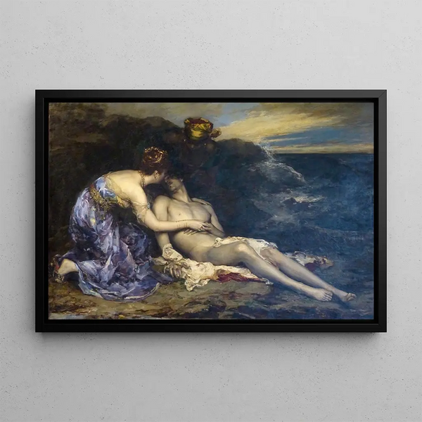 Don Juan et Hadée - Alfred Philippe Roll — framed artwork on a wall