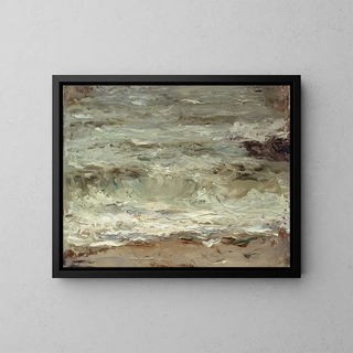 The Great Wave off Kanagawa - Alfred Philippe Roll — framed artwork on a wall