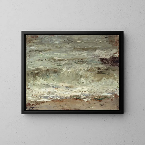 The Great Wave off Kanagawa - Alfred Philippe Roll — framed artwork on a wall