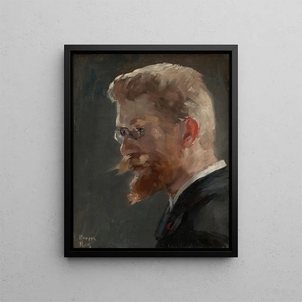 Head of Peder Severin - Alfred Philippe Roll — framed artwork on a wall