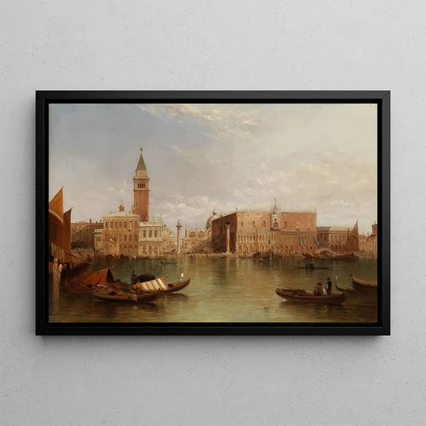 View of Venice - Alfred Pollentine — framed artwork on a wall