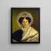 Portrait of the artist's mother - Alfred Rethel — framed artwork on a wall